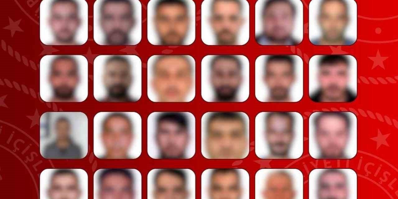 Kırmızı bültenle aranan 27, ulusal seviyede aranan 38 kişi yakalandı