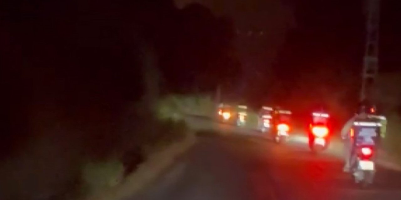 Motokuryeler yangın bölgesinde yardım için seferber oldu