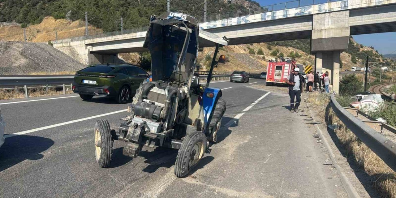 LPG tankeri traktörle çarpıştı: 1’i ağır 2 yaralı