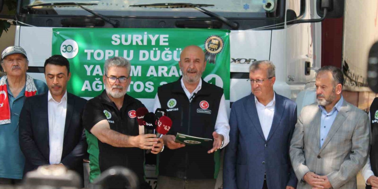 Konya'dan Suriye'ye Gönül Köprüsü: 3 Tır Dolusu Evlilik Yardımı Yola Çıktı