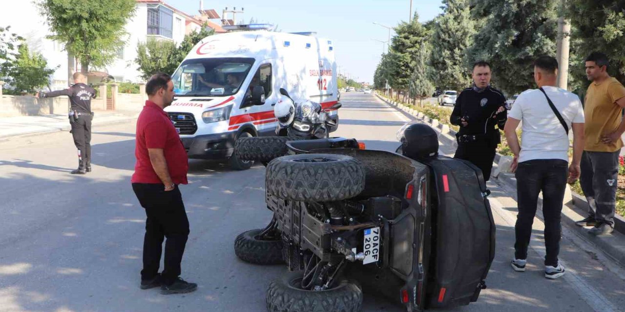 Devrilen ATV’deki anne ve oğlu yaralandı