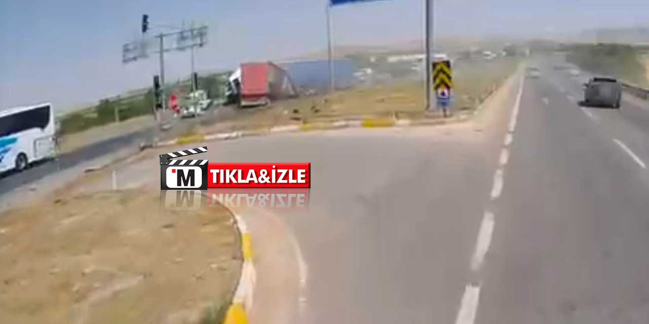 Kadınhanı'ndaki feci kaza kamerada