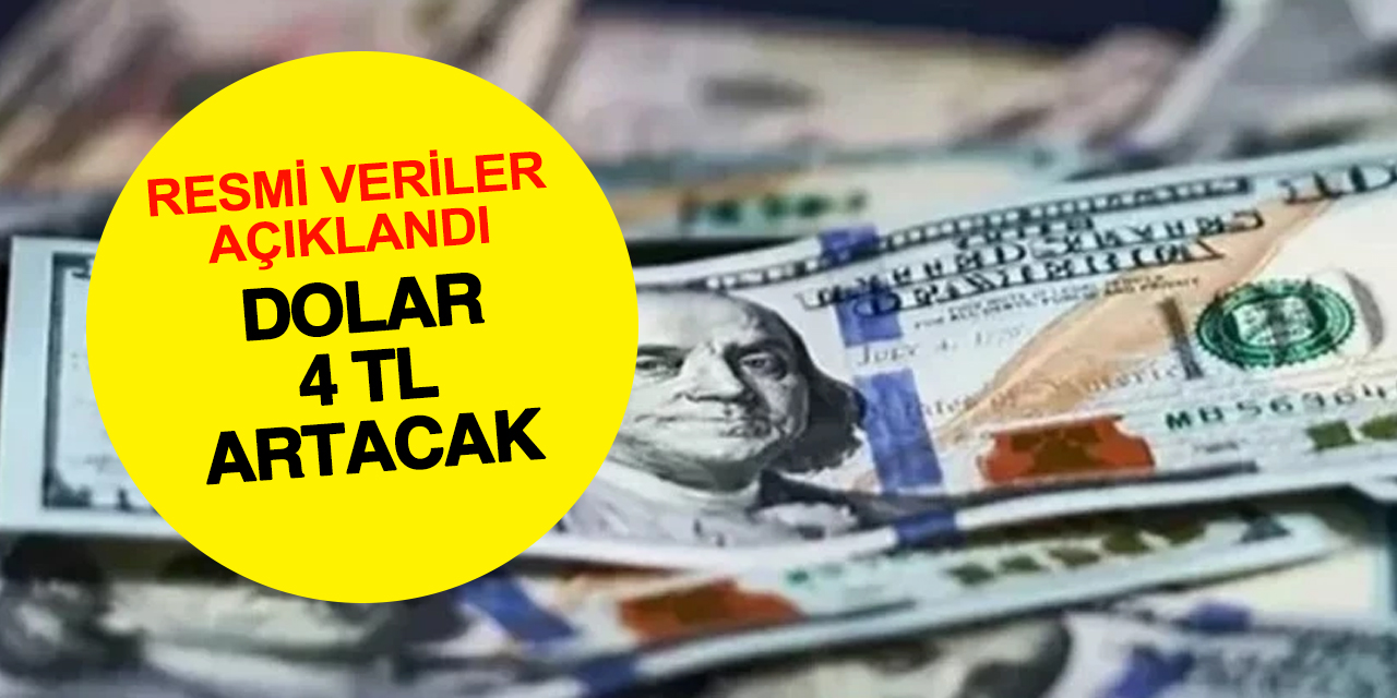 Dolar 4 TL artacak! Resmi veriler açıklandı