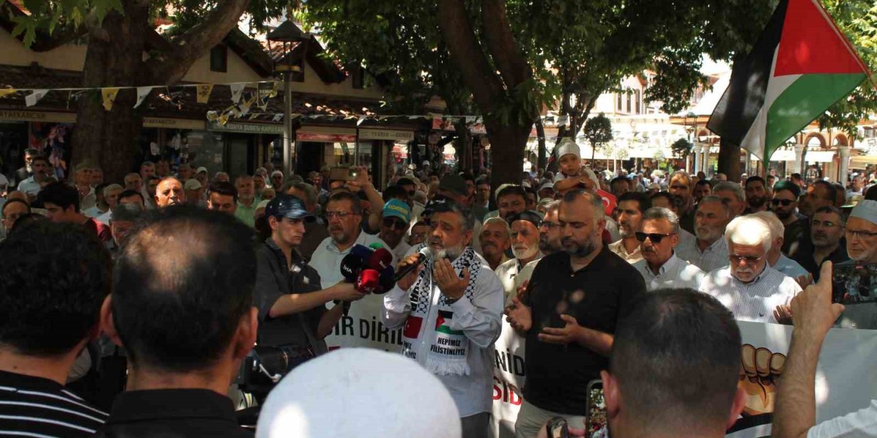 Konya'dan İbrahim Halil Sınır Kapısı'ndaki Filistin Konvoyu'na Güçlü Destek