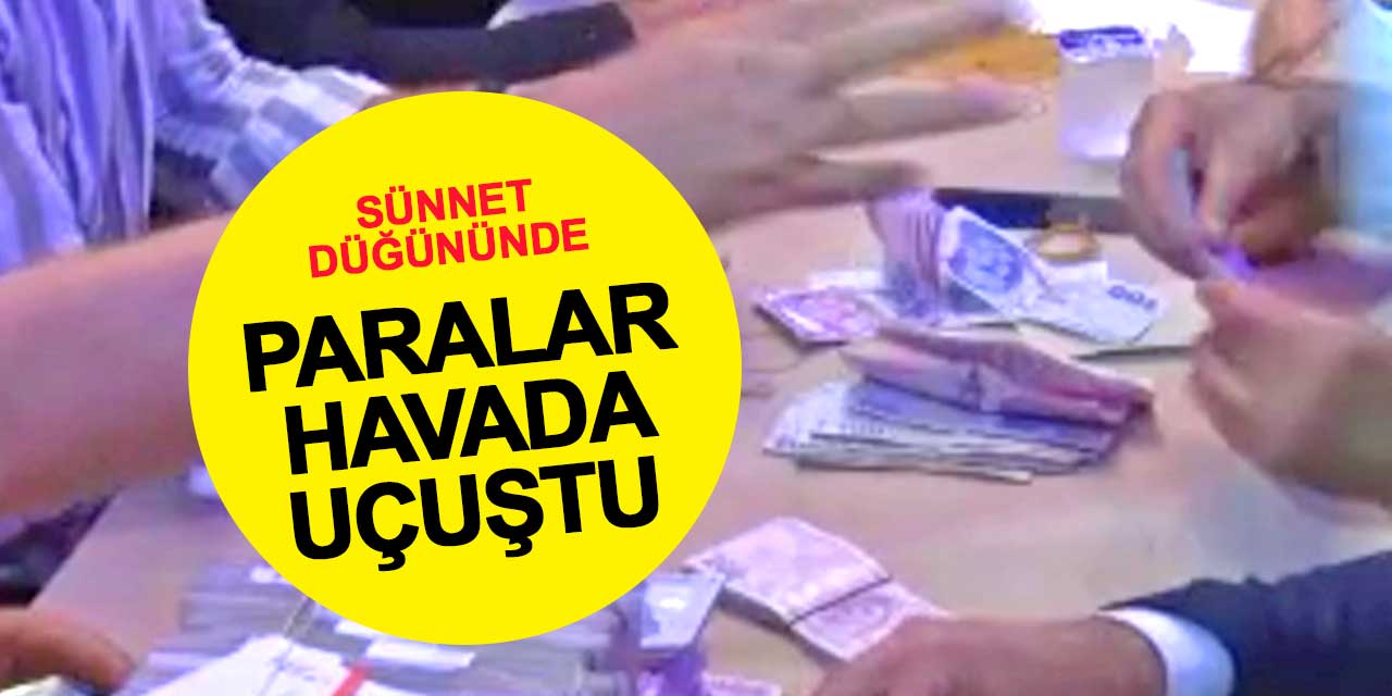 Ankara’da aşiretin sünnet düğününde para dağı oluştu