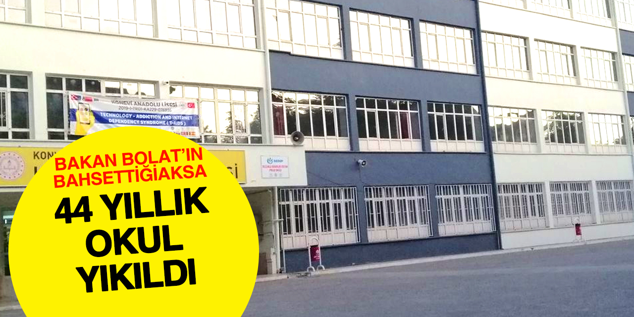 Konya’da 44 Yıllık Efsane Lise Yıkıldı: Yeni Adresi Belli Oldu!