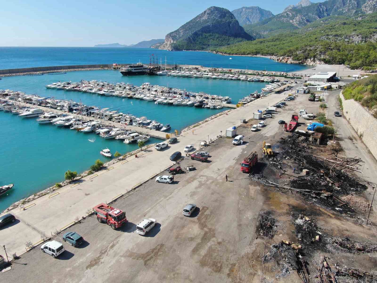 Antalya'daki yangının ardından üzen manzara görüntülendi