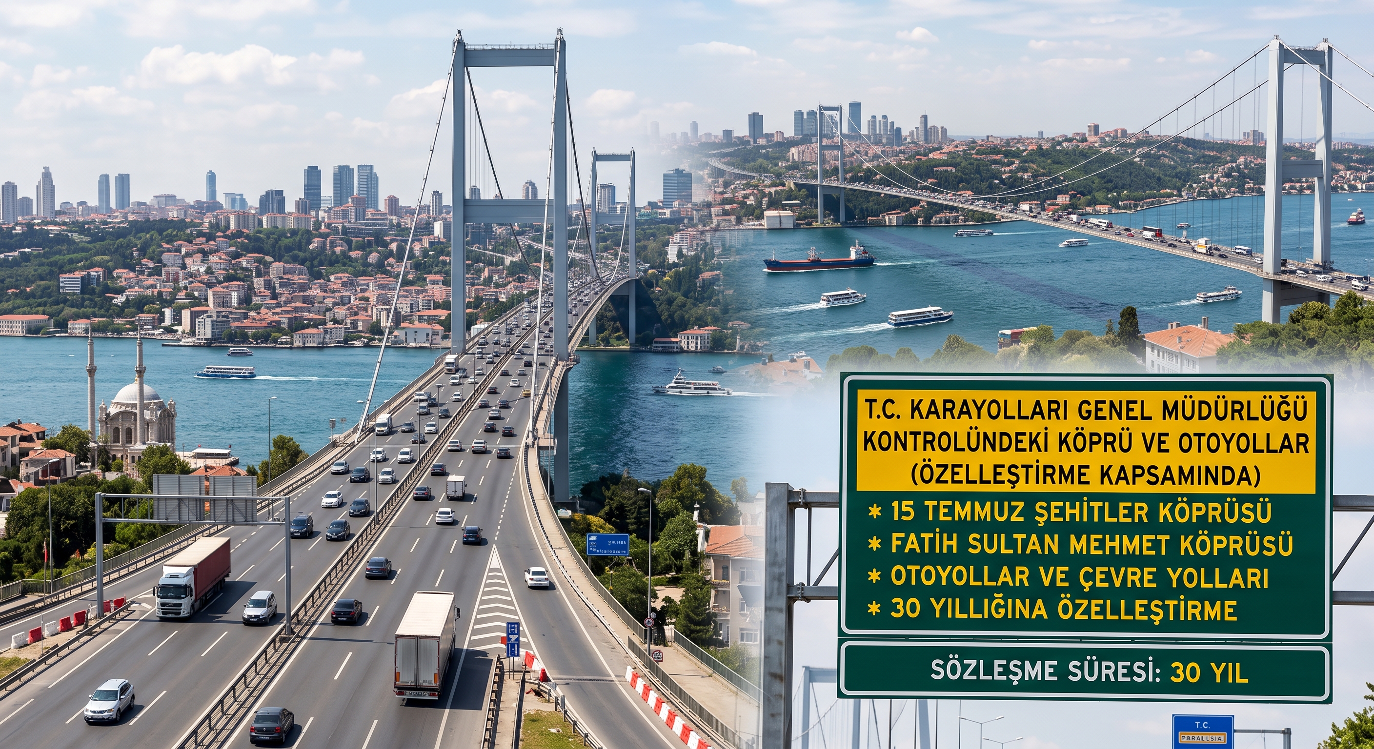 Köprü ve Otoyollara 30 Yıllık Özelleştirme