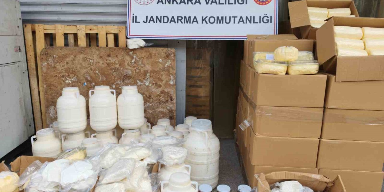 Ankara’da sahte gıda operasyonu: 838 kilogram süt ve süt ürünü ele geçirildi