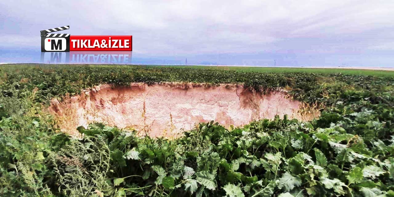 Konya’da Pancar Tarlasında Yeni Obruk Oluştu