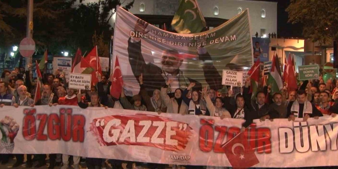 Başkent'te Filistin’e destek yürüyüşü