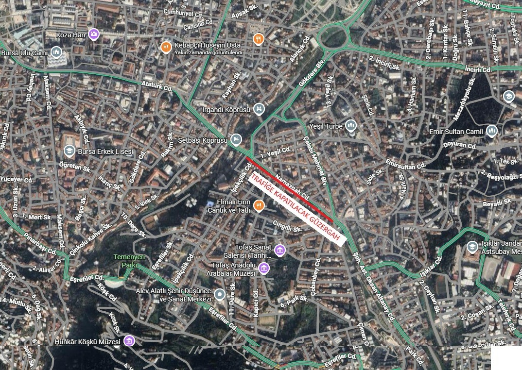 Namazgah Caddesi ve Çevresinde Trafik Düzenlemesi