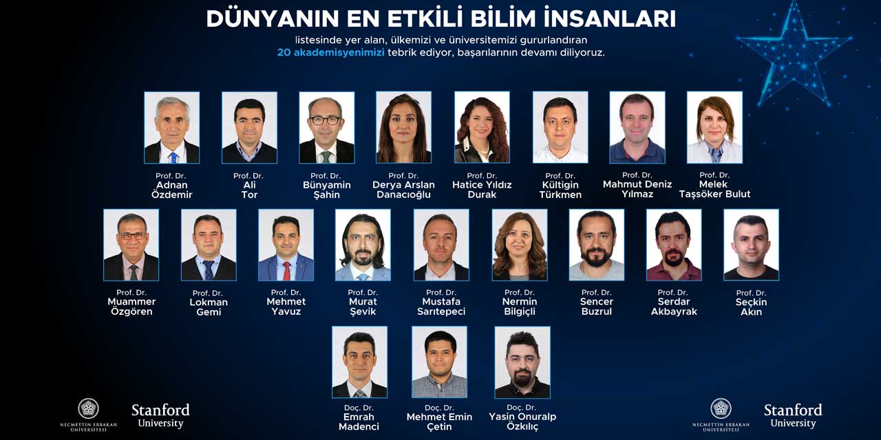 NEÜ’den 20 Akademisyen Dünyanın En Etkili İsimleri Arasında