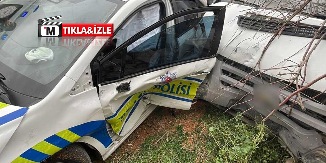 Karaman'da Polis Aracına Kamyonet Çarptı: 2 Polis Yaralı
