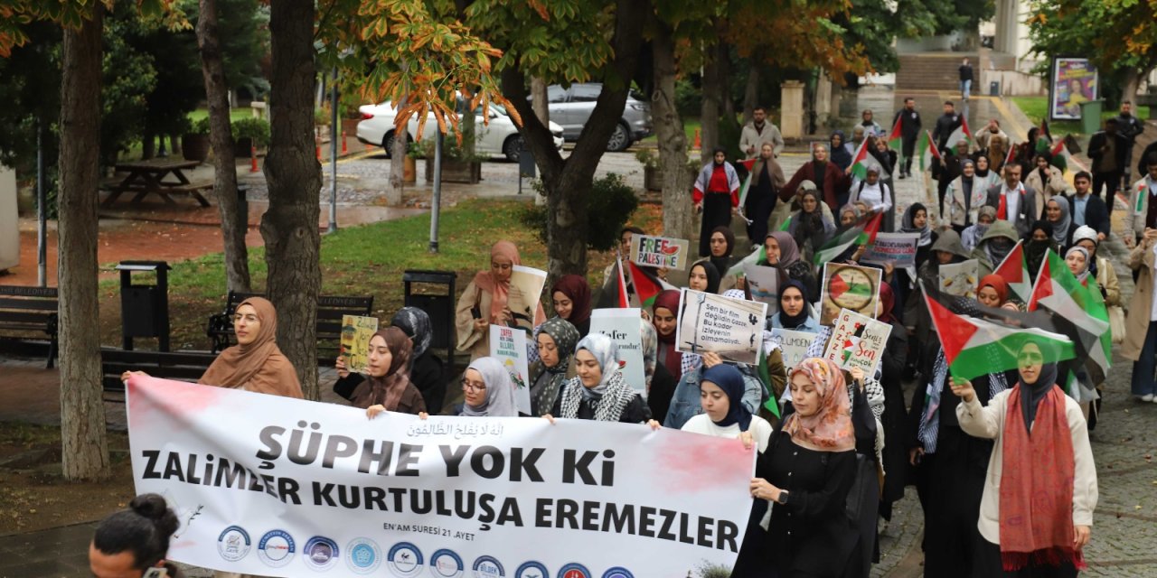 Konya’da Gazze’ye destek yürüyüşü