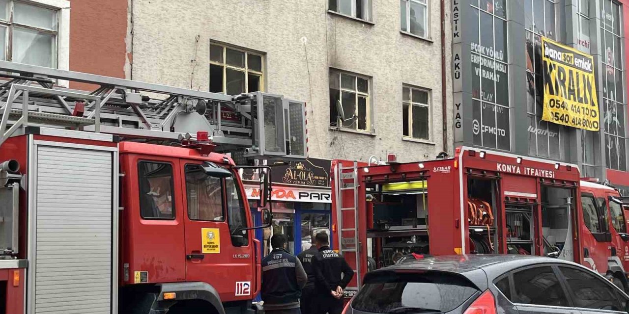 Apartmanda korkutan yangın