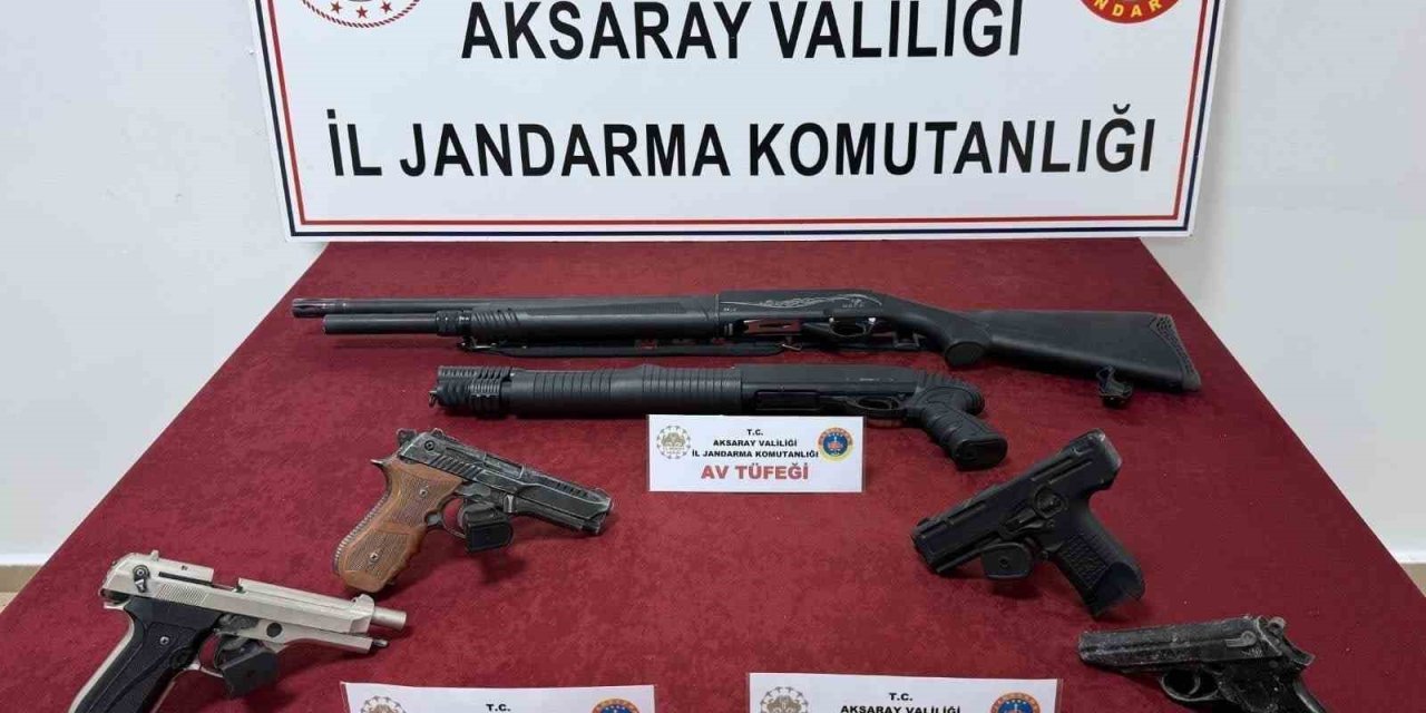 Aksaray’da eş zamanlı kaçak silah baskını! 5 gözaltı