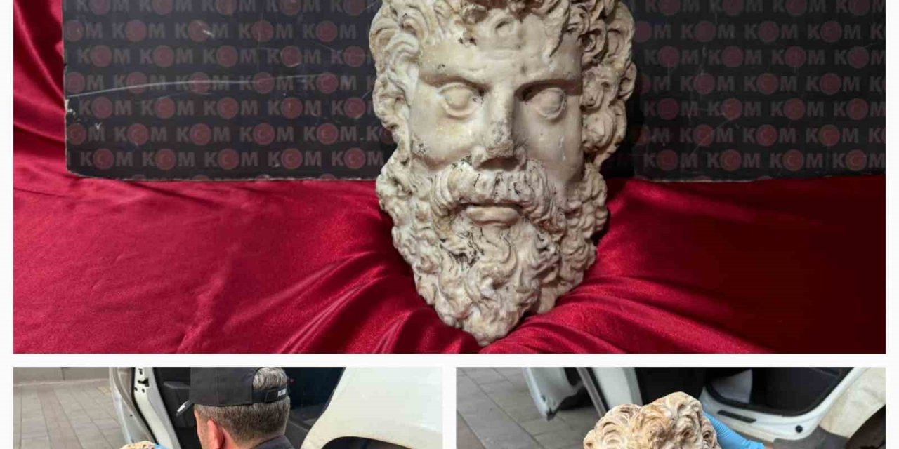2 bin yıllık Zeus heykel başı ele geçirildi