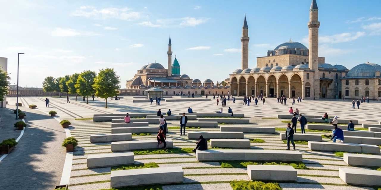 Mevlana Meydanı Yenileniyor: Yeni Oturma Alanları Geliyor