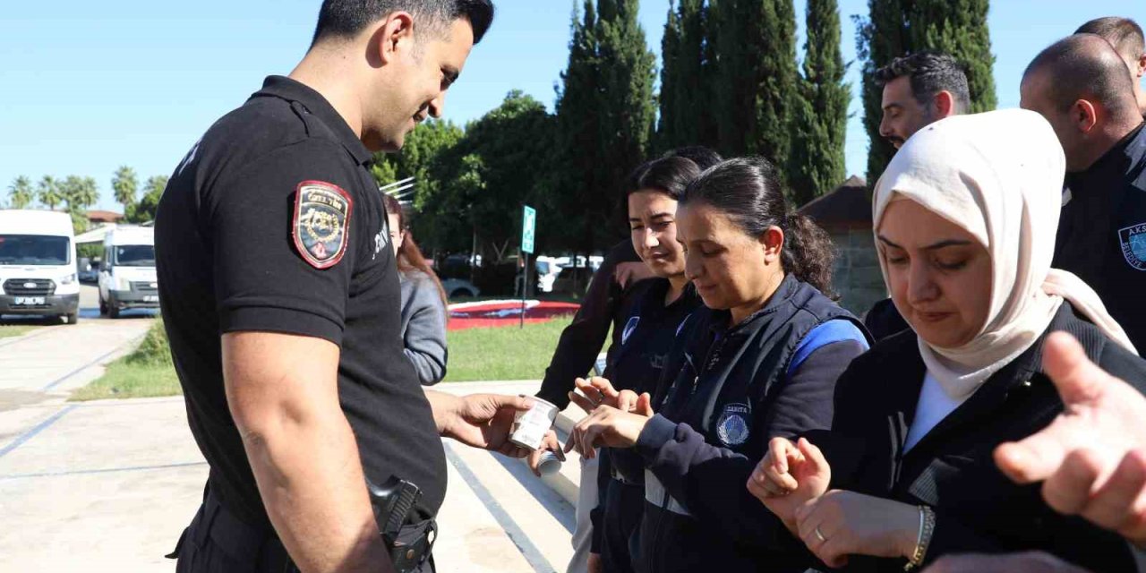 Zabıta personeline biber gazı eğitimi