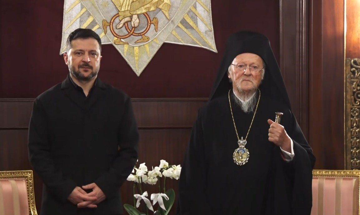 Zelenskiy, Patrik Bartholomeos ile bir araya geldi
