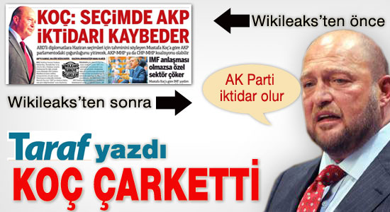 Koç çarketti: AK Parti iktidar olur