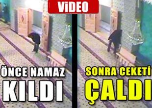Önce namaz kıldı sonra çaldı!