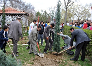 Kulu'da 50 fidan toprakla buluşturuldu