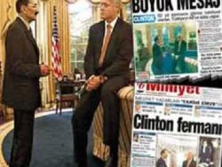 Clinton fotoğrafına Hürriyet ne manşet atmıştı