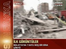 Malatya'da 7 katlı bina çöktü