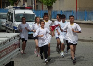 Akşehir'den Konya'ya bayrak koşusu