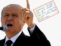 Bahçeli her şeyi bu notla anlattı!