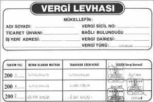 Vergi levhasında yeni dönem