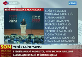 Erdoğan, yeni kabine sistemini açıkladı