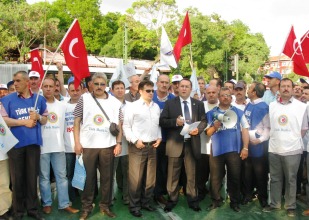 Harb-İş, toplu sözleşmenin gecikmesini protesto etti