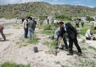 Çumra'da ağaçlandırma çalışmaları