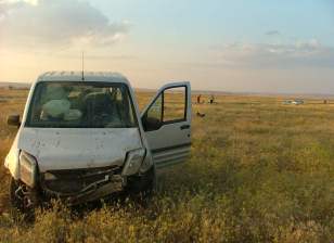 Kulu'da kamyonet takla attı: 2 yaralı