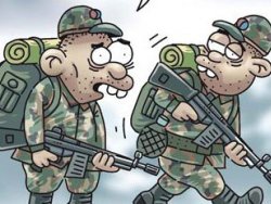 'Kendi kendine 3 saat çarpışan Türk askeri'