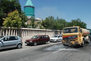 Karatay'da cadde ve sokaklar yıkanıyor