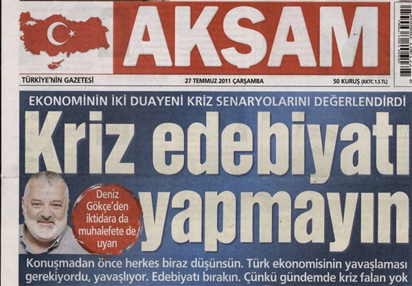 Akşam gazetesinden yandaş manşet!