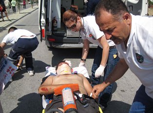 Ehliyet direksiyon sınavında kaza