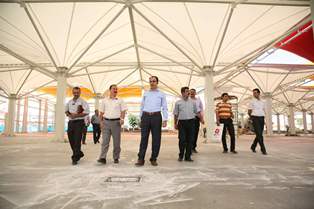 Başkan Altay, pazar yeri inşaatını gezdi