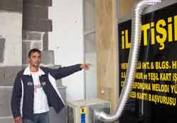 Klimayı dışarıya monte etti