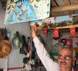 Beyşehir'de ressam köy muhtarı