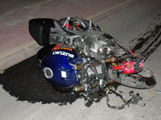 Motodrag yarışı öncesi kaza
