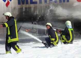 Petrol istasyonunda faciadan dönüldü