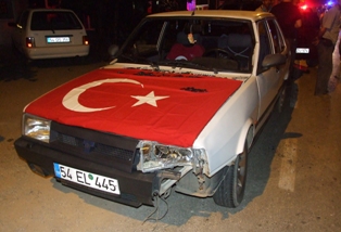 Asker uğurlama konvoyunda kaza: 1 ölü