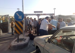Yine Mar-San kavşağı yine kaza