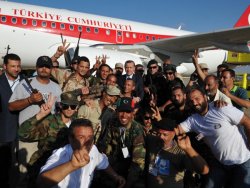 Erdoğan'ı Libya'dan böyle uğurladılar