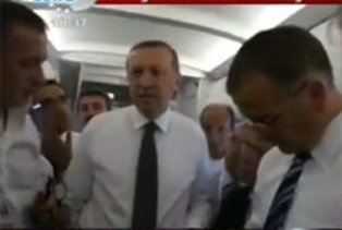 Birand'ın kamerasında Başbakan'ın uçağı